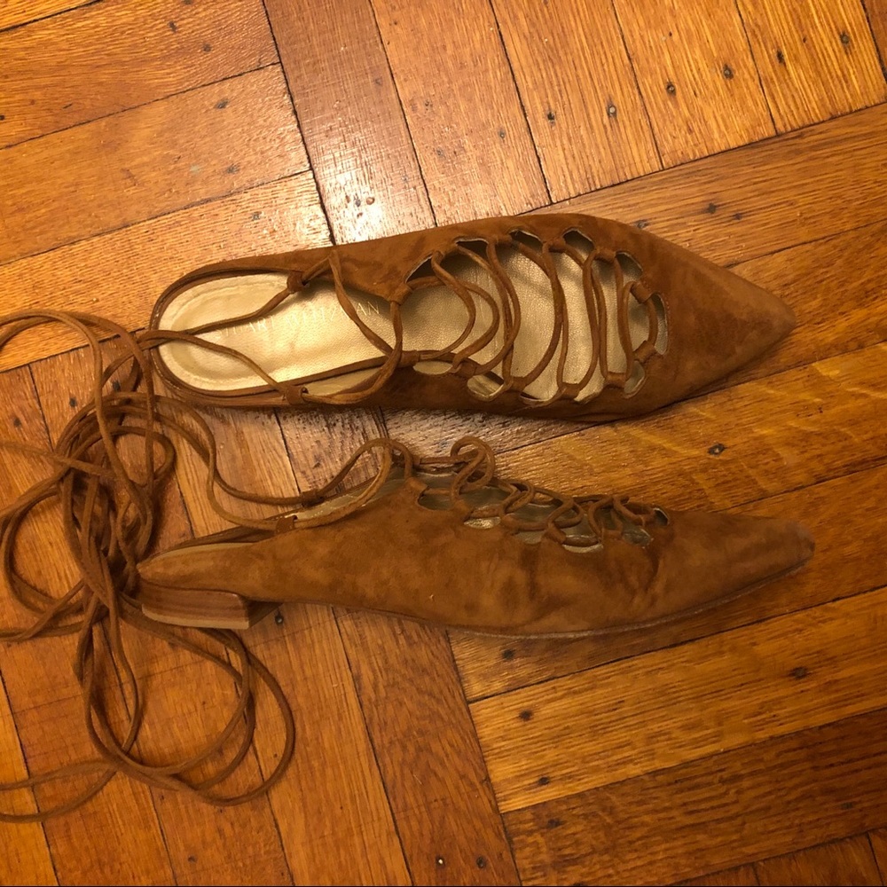 Stuart Weitzman Ankle Wrap Flats - image 4